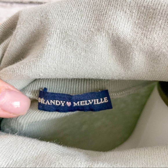 Brandy Melville green Angela turtleneck top - Picture 6 of 7